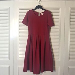 LuLaRoe Magenta Amelia Dress Size Large